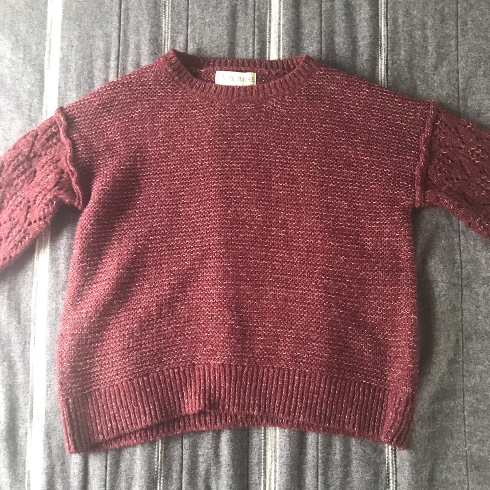 knox rose maroon sweater